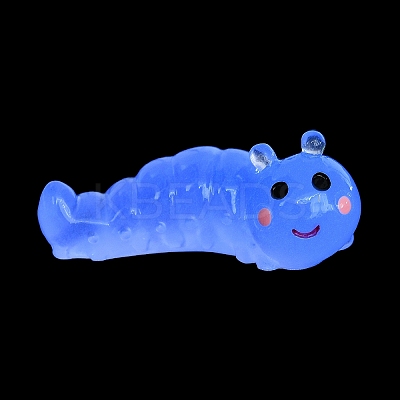 Luminous Resin Worm Ornament DJEW-R011-01A-03-1