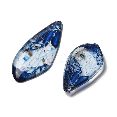 4Pcs Transparent Epoxy Resin Butterfly Wings Pendants RESI-C057-06C-1