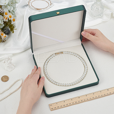 Leather Pearl Beaded Necklace Packaging Boxes CON-WH0086-187C-1