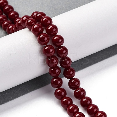 Baking Paint Glass Beads GLAA-Z010-01D-1