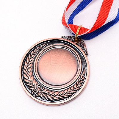 Sports Medal Zinc Alloy Pendant Cabochon Settings LS-PALLOY-WH0071-13R-1