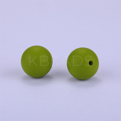 Round Silicone Focal Beads SI-JX0046A-23-1