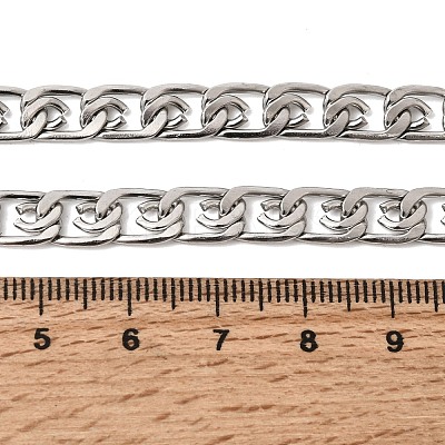 6.5MM 201 Stainless Steel Lumachina Chain Necklaces for Unisex NJEW-K302-07P-1