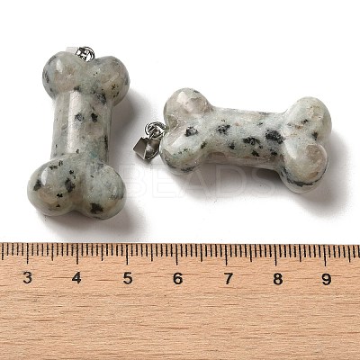 Natural Sesame Jasper Pendants G-K353-02P-01-1