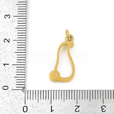 304 Stainless Steel Pendants STAS-R137-01G-I-1
