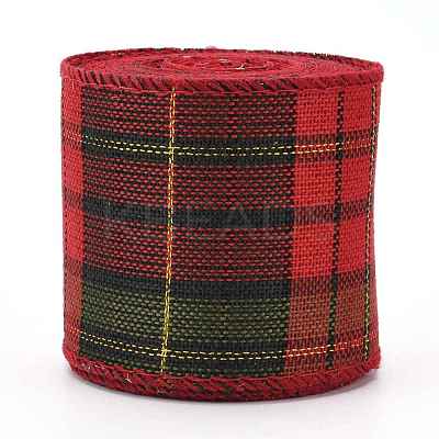 Polyester Imitation Linen Ribbon OCOR-G007-02E-1