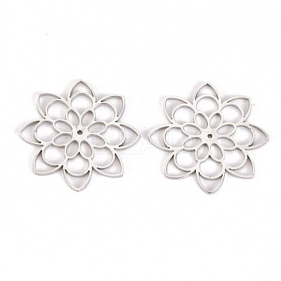 Non-Tarnish 304 Stainless Steel Filigree Joiners Links STAS-S116-186P-1