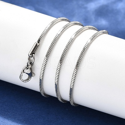 Tarnish Resistant 304 Stainless Steel Snake Chain Necklace Making STAS-P045-19P-1