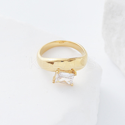304 Stainless Steel Glass Finger Rings LS-MD8256-1-1