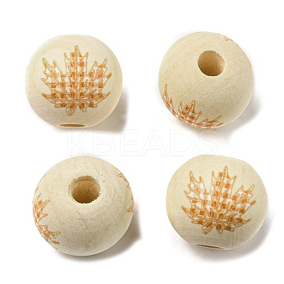 Autumn Wood European Beads WOOD-H105-04B-02-1