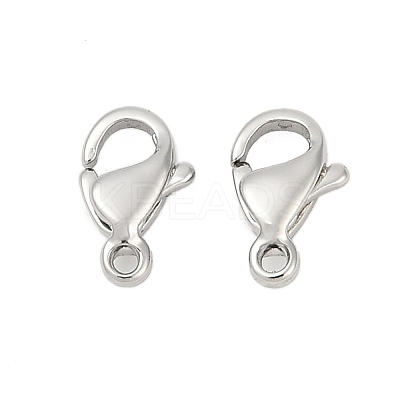 Brass Lobster Claw Clasps KK-P302-17P-1