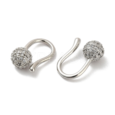 Rack Plating Brass Micro Pave Cubic Zirconia Dangle Earring EJEW-C086-15P-1