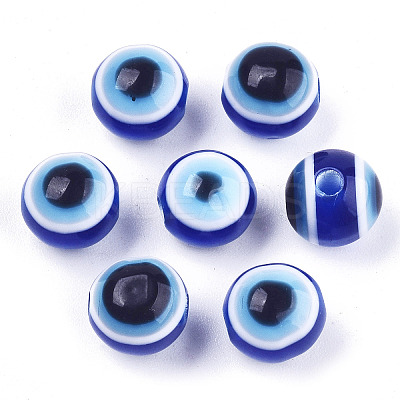Evil Eye Resin Beads RESI-R140-8mm-01-1