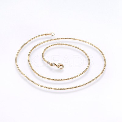 304 Stainless Steel Snake Chain Necklaces NJEW-F226-01G-03-1