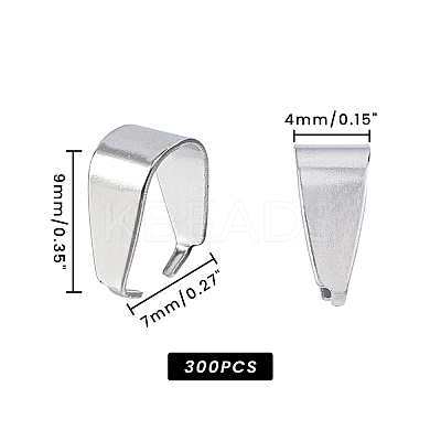 304 Stainless Steel Snap on Bails STAS-UN0003-52A-1