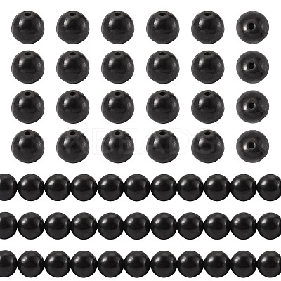 1 Strand Natural Shungite Beads Strands G-TA0003-34C-1