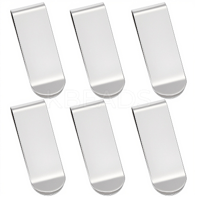6Pcs Stainless Steel Money Clips TOOL-GF0003-55-1