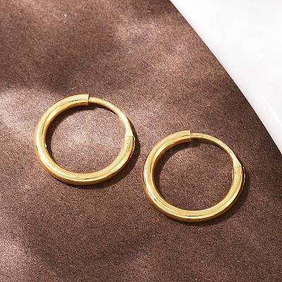 925 Sterling Silver Hoop Earrings LS-STER-B008-01A-G-1
