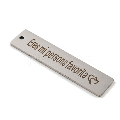 Non-Tarnish 201 Stainless Steel Big Pendants STAS-L079-027H-P-1