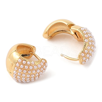 Rack Plating Brass Hoop Earrings for Women EJEW-G394-31G-1