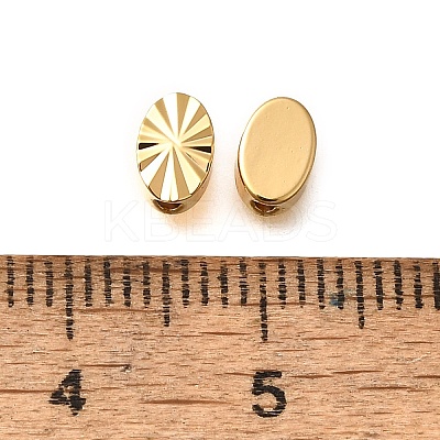 Brass Textured Beads KK-Z092-01G-G-1