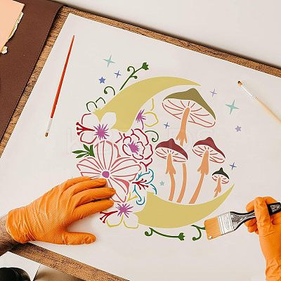 Plastic Reusable Drawing Painting Stencils Templates DIY-WH0172-537-1