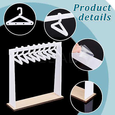 1 Set Opaque Acrylic with Wood Earring Display Stands EDIS-PH0001-52-1