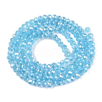 Electroplate Glass Beads Strands EGLA-A044-T2mm-B08-1
