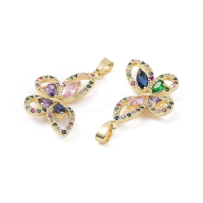 Brass Micro Pave Colorful Cubic Zirconia Pendants LS-KK-E068-VC408-1