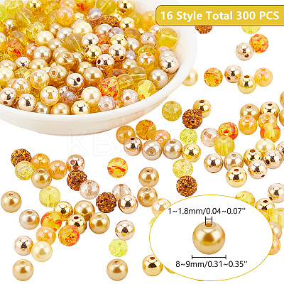 DIY Round Beads Jewelry Making Finding Kit DIY-WR0003-85B-1
