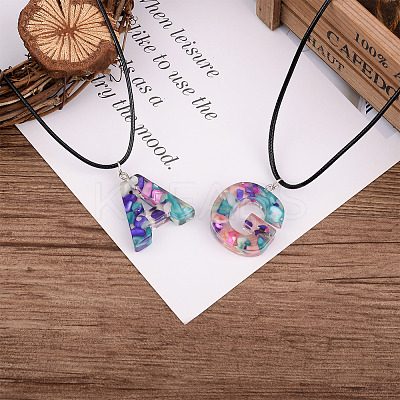 26Pcs 26 Letters Transparent Epoxy Resin Pendants CRES-TA0001-15-1