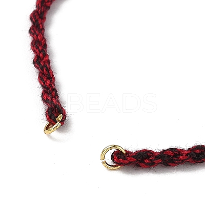 Braided Cotton Cord Bracelet Making MAK-L043-02G-20-1