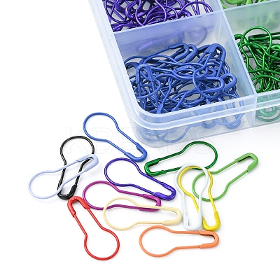 360Pcs 12 Colors Spray Painted Iron Calabash Pins IFIN-YW0001-65-1