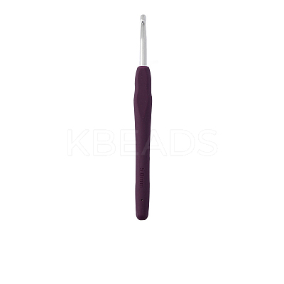 TPR Handle Aluminum Crochet Hook Needles TOOL-K016-05G-1