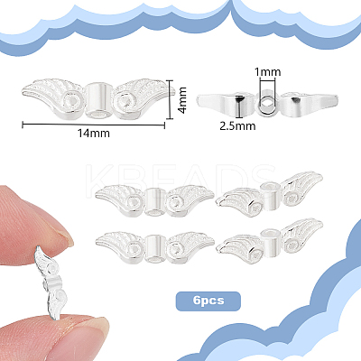 6Pcs 925 Sterling Silver Beads FIND-PH0021-81-1