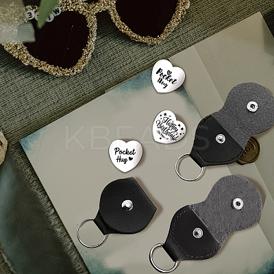 Heart Double-Sided Engraved Stainless Steel Commemorative Decision Maker Coin Set AJEW-GL0002-01L-1