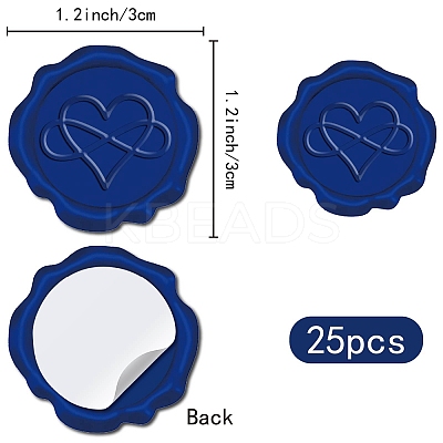 25Pcs Adhesive Wax Seal Stickers DIY-CP0009-11B-05-1