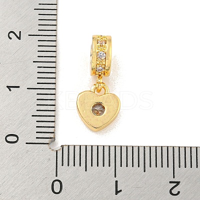 Brass Micro Pave Clear Cubic Zirconia Pendants LS-KK-U007-02G-01-1