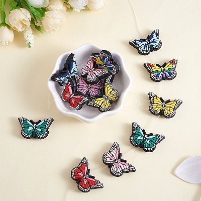 14Pcs 7 Colors Silicone Beads JX752A-1