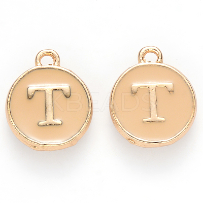 Golden Plated Alloy Enamel Charms ENAM-S118-06T-1