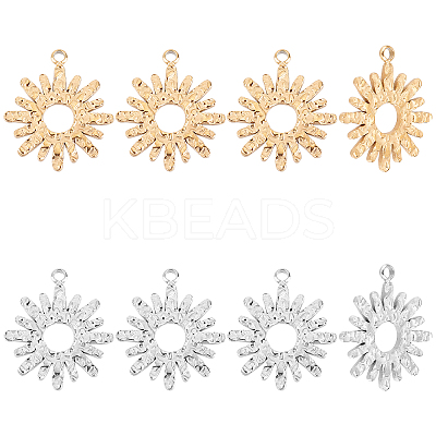 8Pcs 2 Styles 304 Stainless Steel Charms STAS-UN0035-77-1