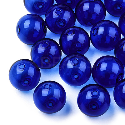 Transparent Blow High Borosilicate Glass Globe Beads X-GLAA-T003-09F-1