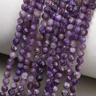 Natural Charoite Beads Strands GG-CBA77FB-B02-3mm-1