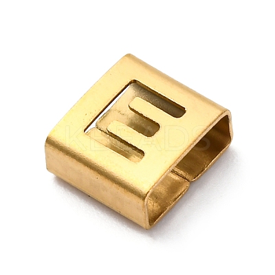 Ion Plating(IP) 304 Stainless Steel Square Slide Charms STAS-L132-25E-G-1