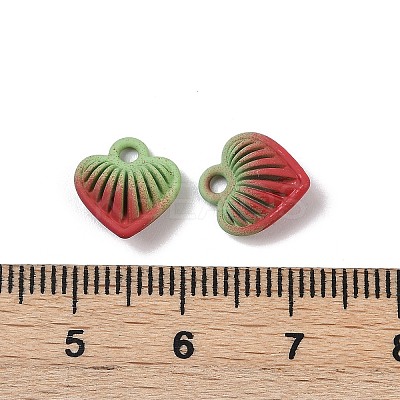 Spray Painted Alloy Pendants PALLOY-S038-15D-1