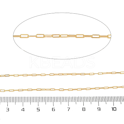 Rack Plating 925 Sterling Silver Paperclip Chains STER-P064-02G-1