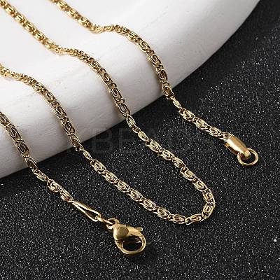 304 Stainless Steel Lumachina Chain Necklaces X-NJEW-F248-17A-G-1