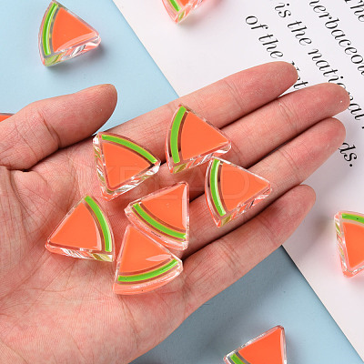 Transparent Enamel Acrylic Beads TACR-S155-001A-1