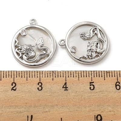 Brass Micro Pave Clear Cubic Zirconia Pendants KK-L211-011P-02-1