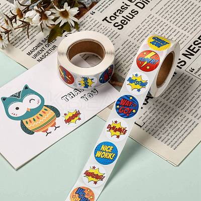 Self-Adhesive Kraft Paper Gift Tag Stickers DIY-G013-A23-1